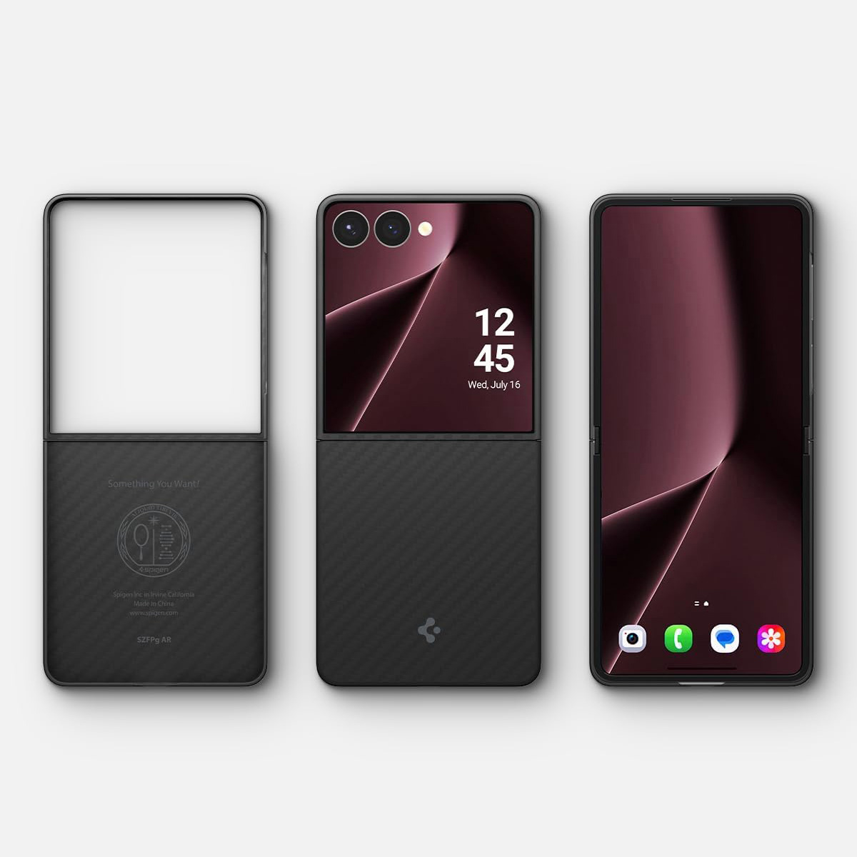 Etui Spigen Air Skin Aramid do Galaxy Z Flip6, czarne